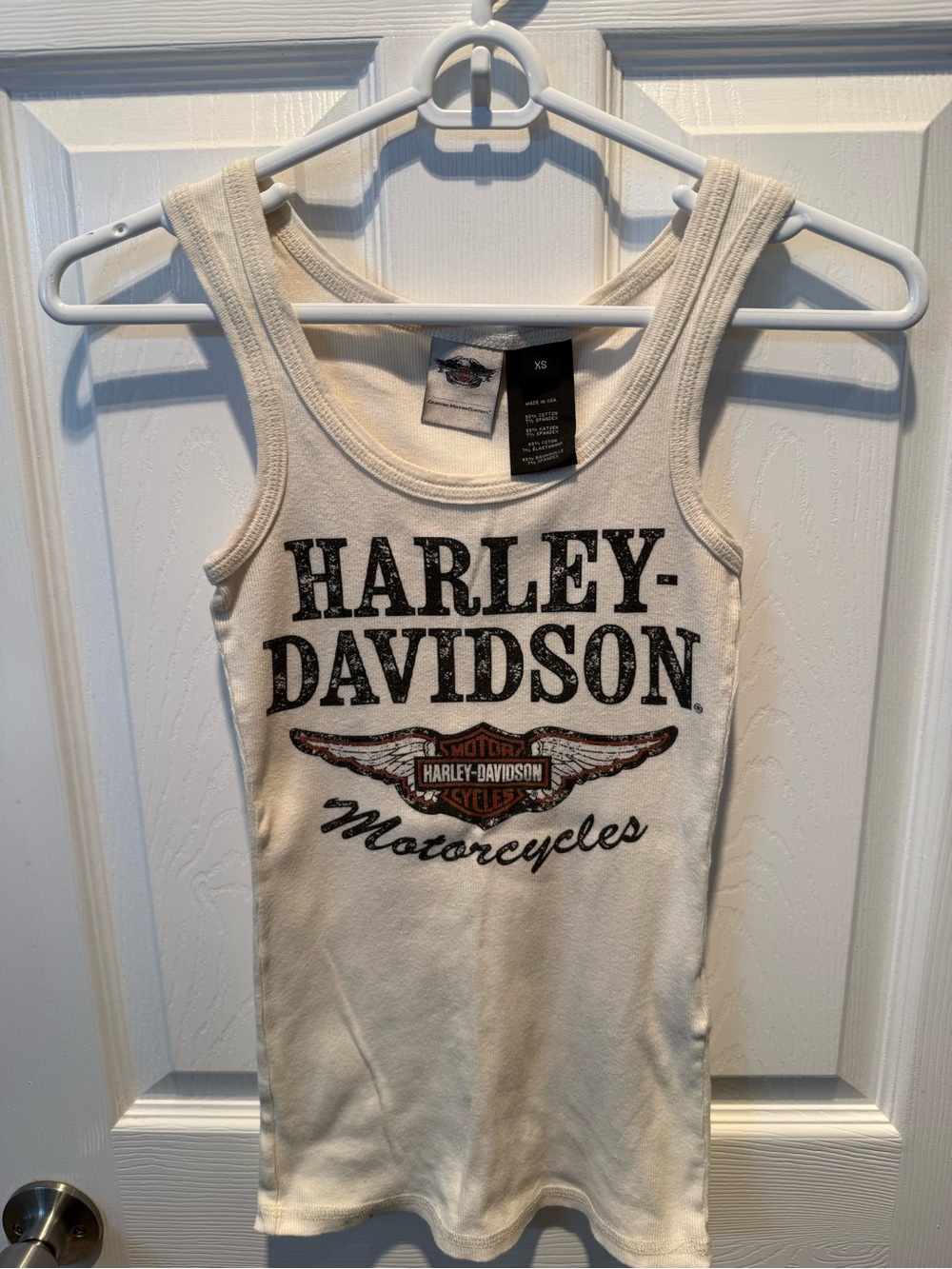 Harley-Davidson Beige Tank Top - Logo Graphic